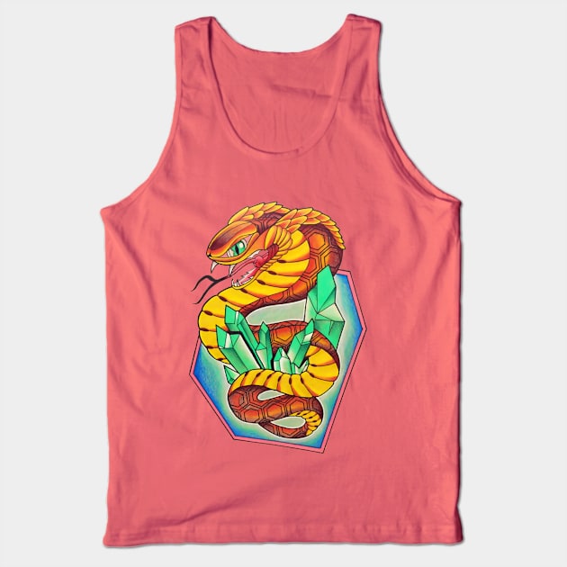 Intergalactic Emerald Crystal Cobra Tank Top by Tat2dru